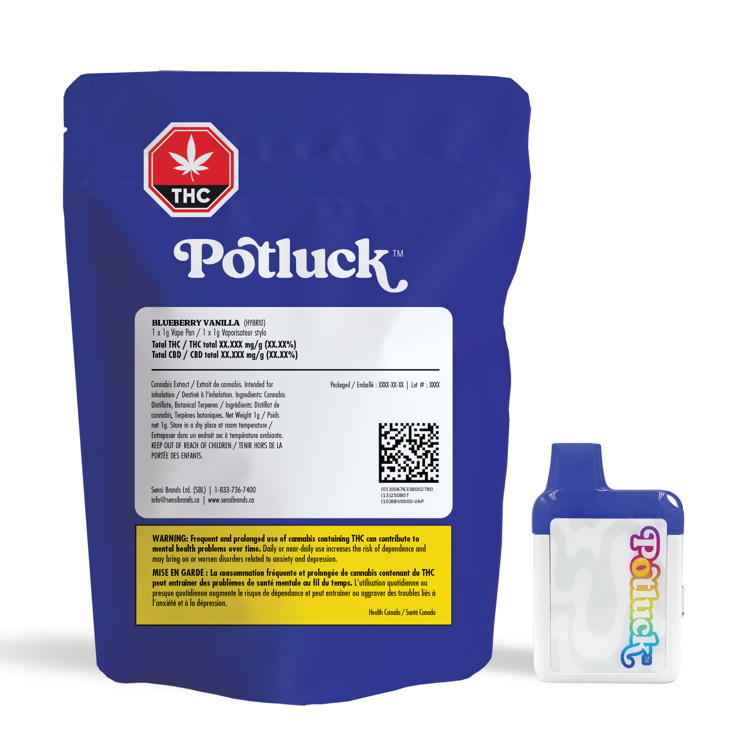 Potluck Blueberry Vanilla NEW Chubbyz Disposable Vape