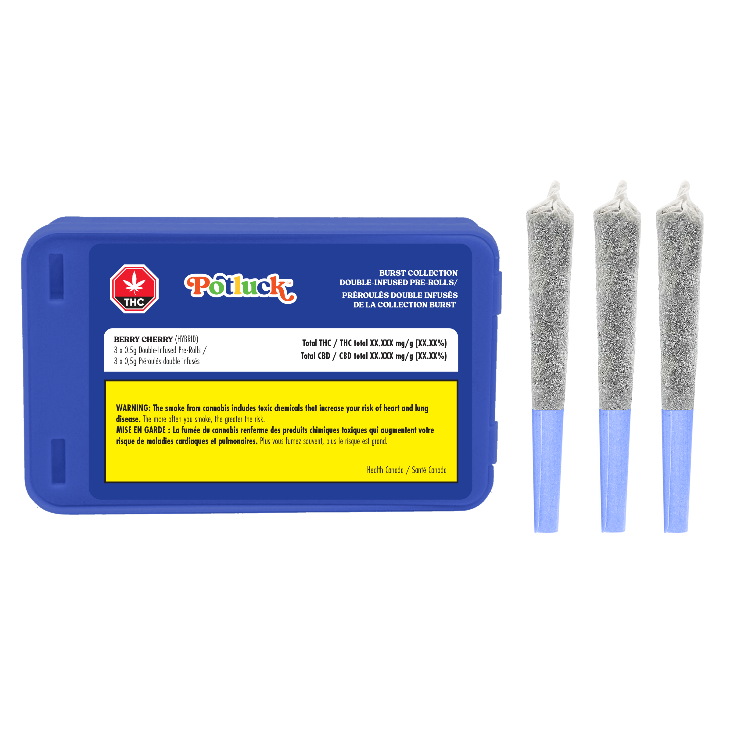 Potluck Berry Cherry Infused Pre-Roll (Diamond Coated)