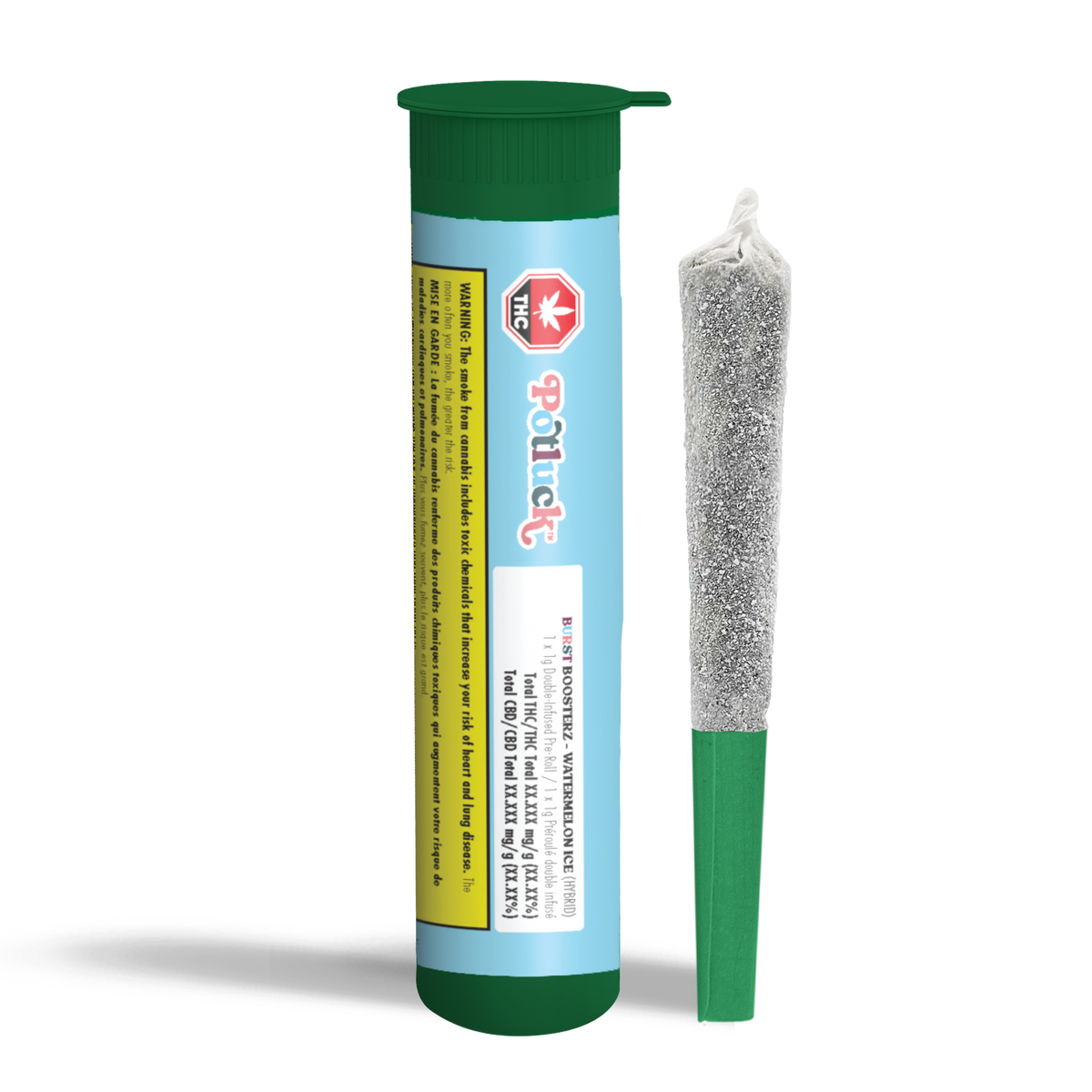 Potluck Watermelon Ice Burst Boosterz Infused Pre-Roll