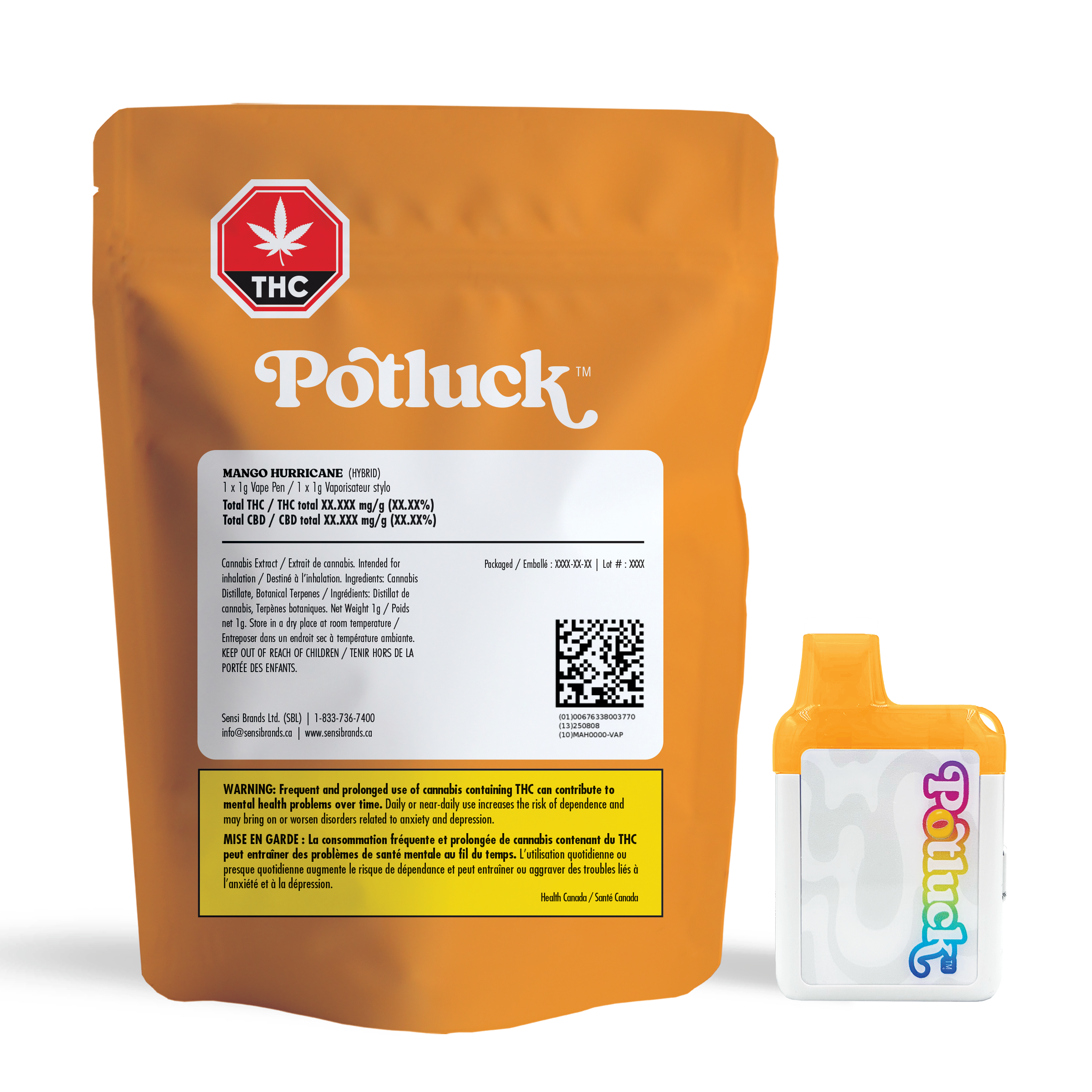 Potluck Mango Hurricane NEW Chubbyz Disposable Vape